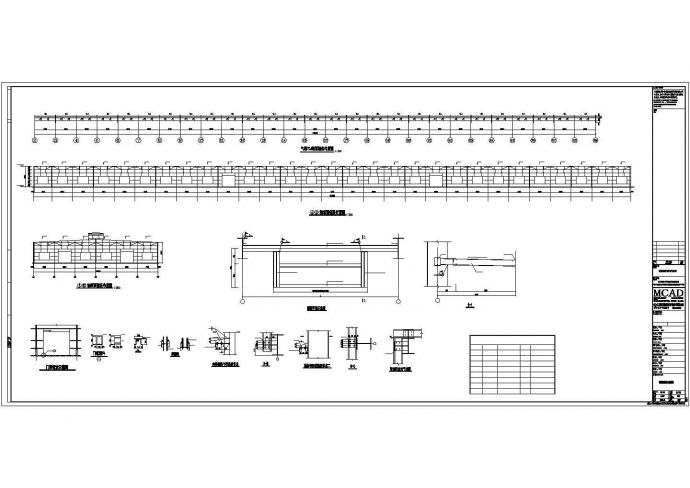 某地区单层钢结构厂房设计施工CAD图纸_图1