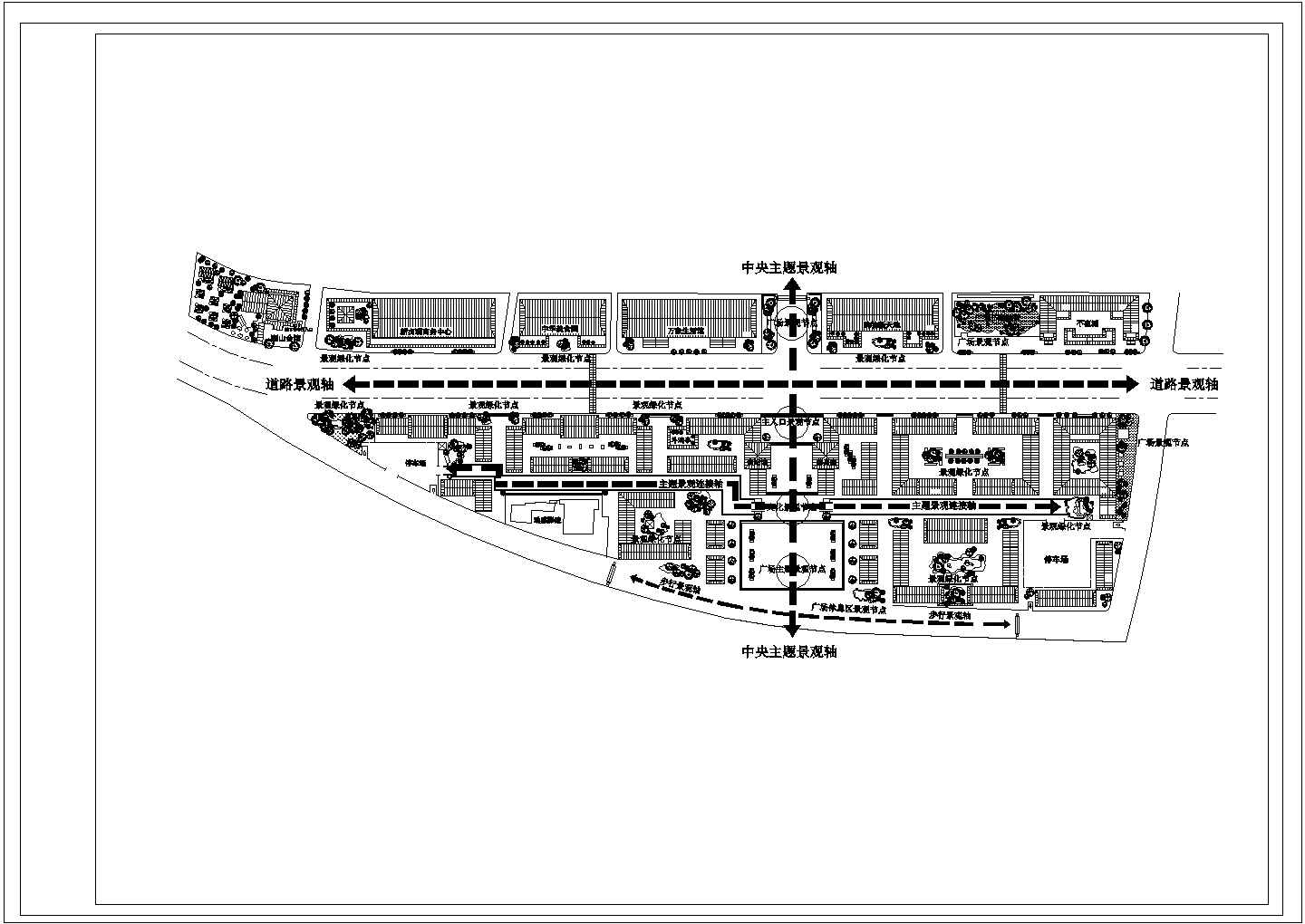 某商贸区规划CAD建筑设计完整方案图