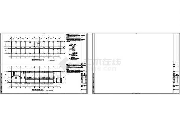 [上海]原框架结构标准厂房改建为六层框剪结构办公楼改造加固结构施工设计图-图二