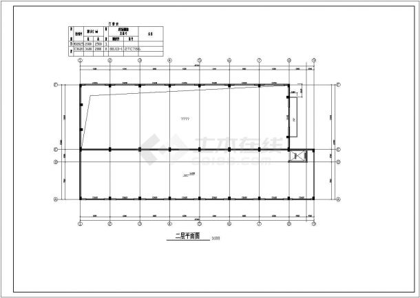 广州市某公司2000平米2层框架结构生产厂房建筑+结构设计CAD图纸-图一