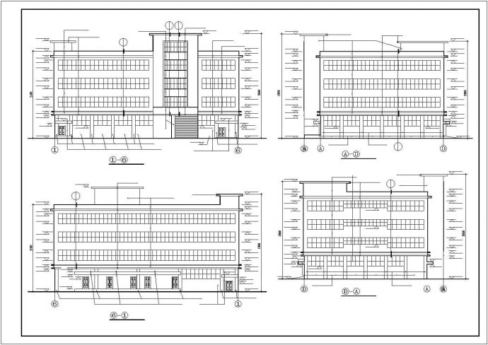 石家庄市某木材厂4层框架结构切割车间全套建筑设计CAD图纸_图1