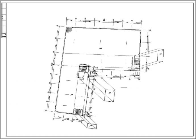 锦州市某工厂2600平米3层框架结构V型厂房建筑设计CAD图纸_图1