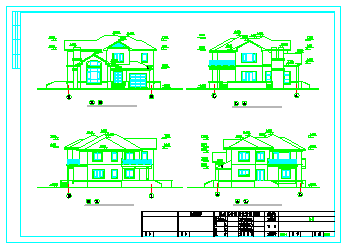 二层农村自建房建筑设计cad施工图含效果图-图二