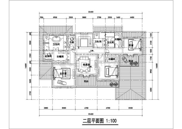 【南京】某地郊区独栋别墅楼全套建筑施工设计cad图纸-图二