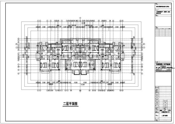 【杭州】某地精品联排式多层住宅楼全套施工设计cad图纸-图二