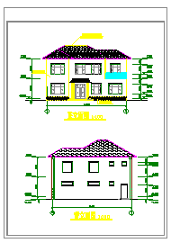 两层新农村自建房建筑设计cad图纸-图一