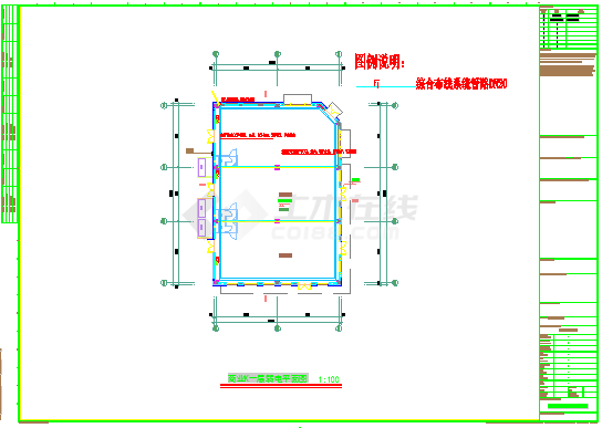 某商业一层弱电CAD节点全套设计平面图-图一