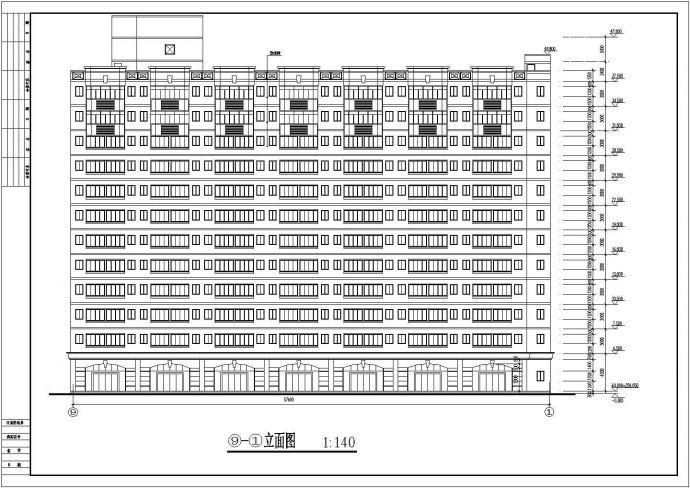 某学校十二层学生宿舍cad平面装修施工图_图1