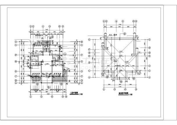 全套别墅CAD建筑施工图-图一