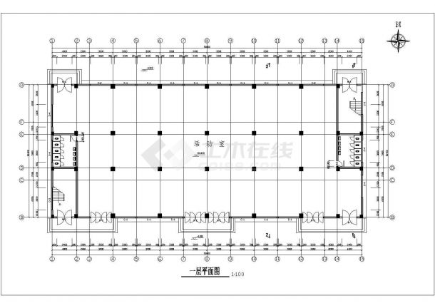 五层高档综合楼设计建筑CAD图-图一