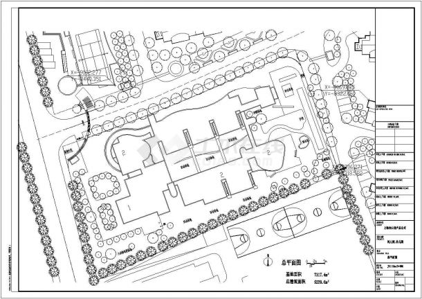 某15班3层5239.6平米幼儿园设计cad建筑方案图（含设计说明）-图一