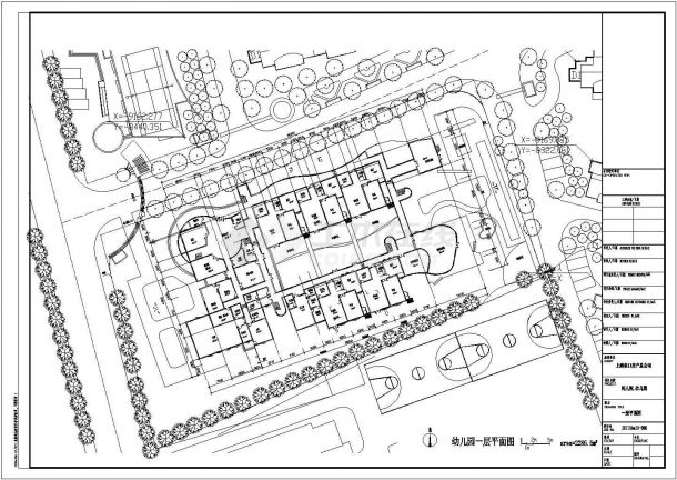 某15班3层5239.6平米幼儿园设计cad建筑方案图（含设计说明）-图二