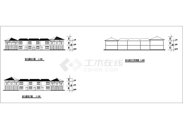 某6班2层1550平米小区幼儿园建筑方案设计cad图纸（含设计说明）-图一