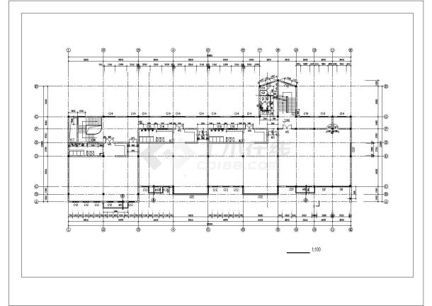 3层幼儿园建筑施工图（8张）-图一