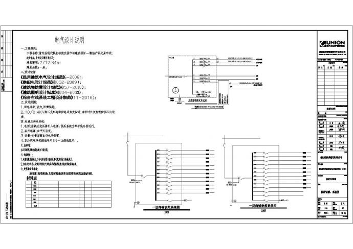 【苏州】粮油交易市场办公楼全套电气施工设计cad图纸_图1