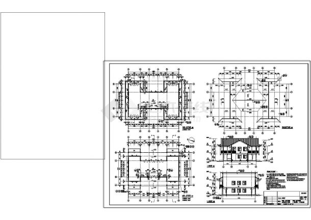 湖北某A级风景区民俗村建筑整套cad设计施工图纸(平立剖、大样)-图二