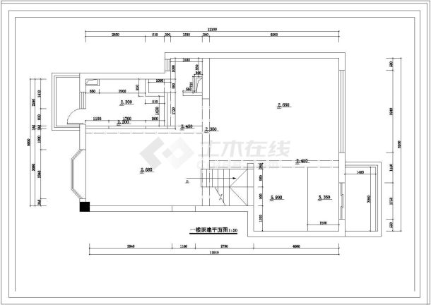 经典别墅整套CAD施工设计图纸-图一