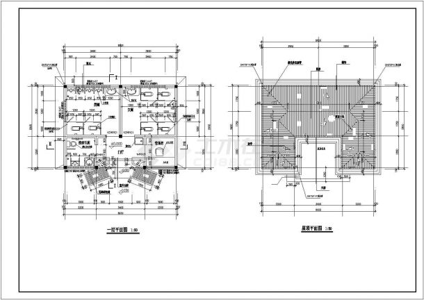 某公厕建筑CAD设计全套完整施工图-图一