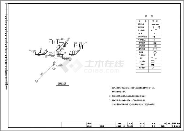 桂林公共厕所水利工程设计全套cad图-图二