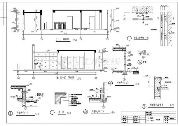 某长22.25米 宽12.95米 1层179.11平米公厕管理用房及垃圾收集点CAD构造设计图-图二