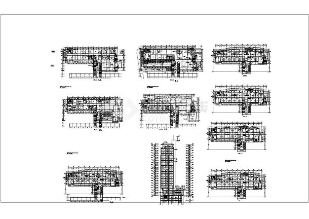 20层钢结构医院住院部建筑cad图纸设计-图一