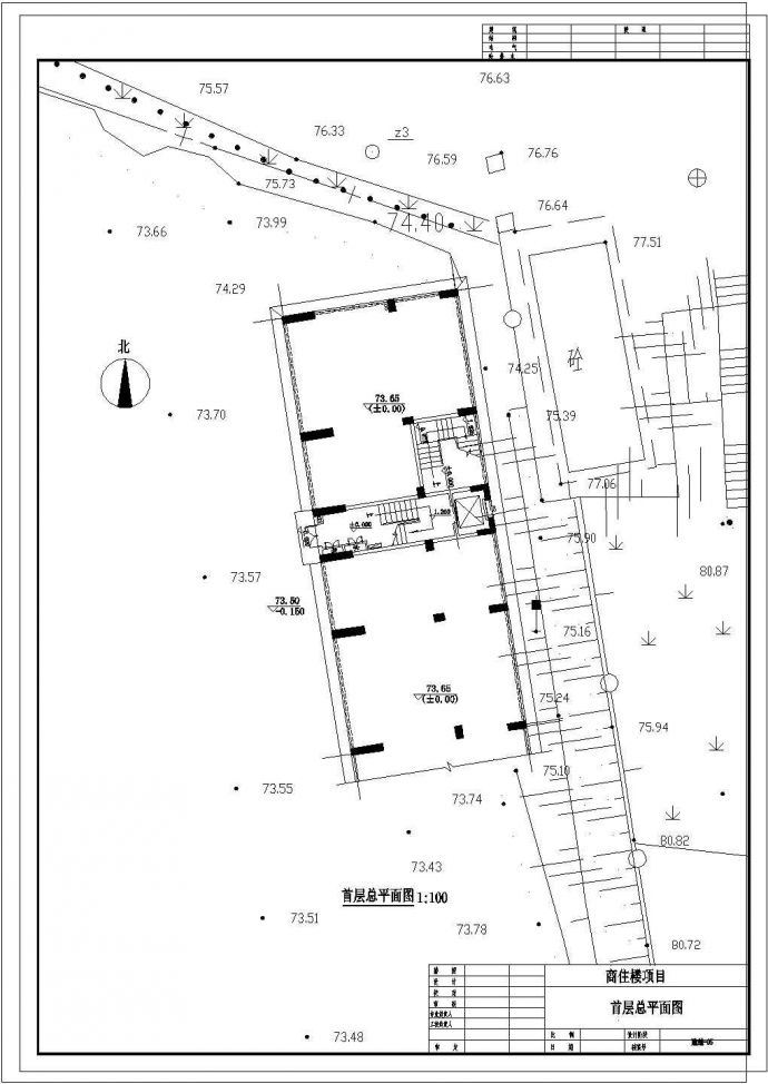 某十六层商铺和住宅出租楼建筑CAD图纸_图1