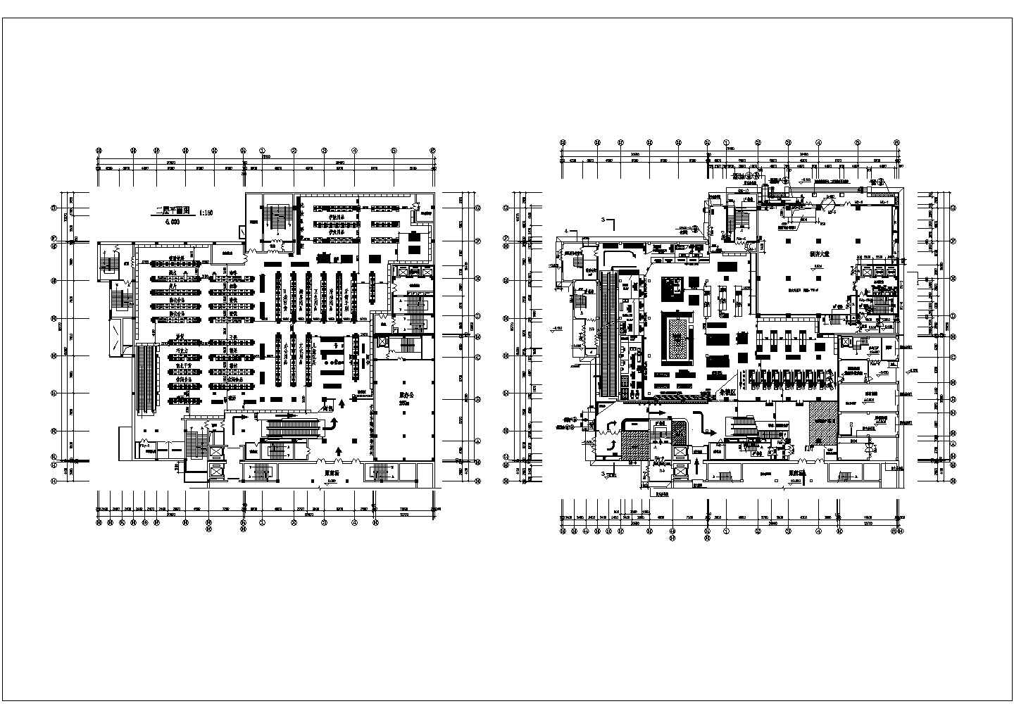 某超市平面CAD详细设计建筑布置图