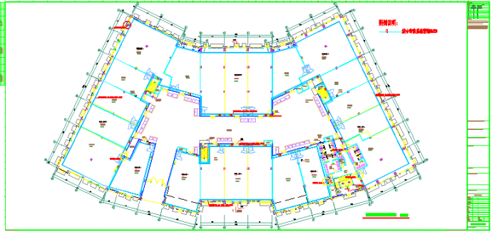 某商业广场一层弱电CAD节点详细设计平面图_图1