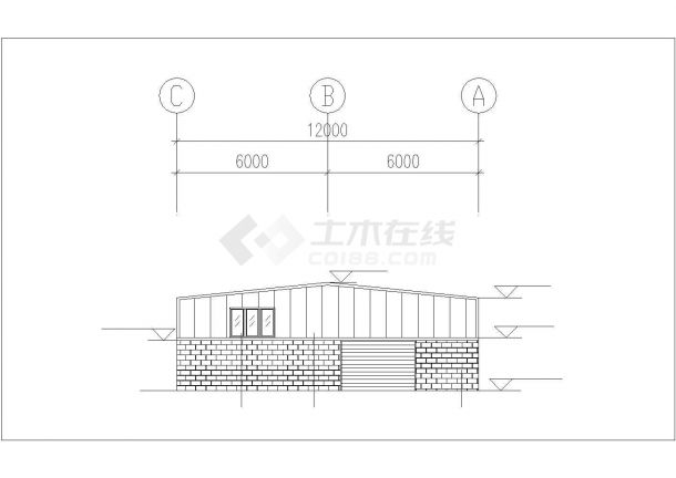 西安市某工厂的厂房内增加隔房工程全套结构设计CAD图纸-图一