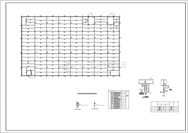 佛山市某食品厂3层钢框架结构加工厂房全套结构设计CAD图纸-图一