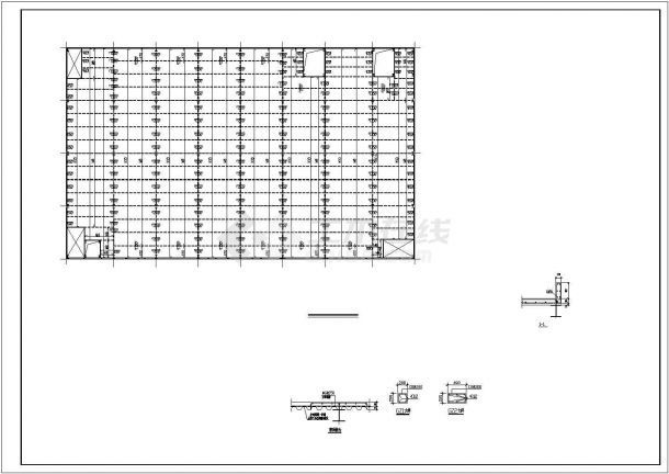 佛山市某食品厂3层钢框架结构加工厂房全套结构设计CAD图纸-图二