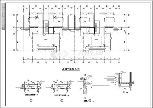 深圳某多层住宅楼建筑整套施工设计图纸-图一