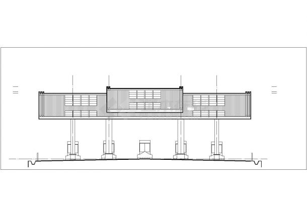 兰西高速公路某标段收费站全套建筑结构设计CAD图纸-图一