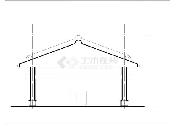 兰西高速公路某标段收费站全套建筑结构设计CAD图纸-图二