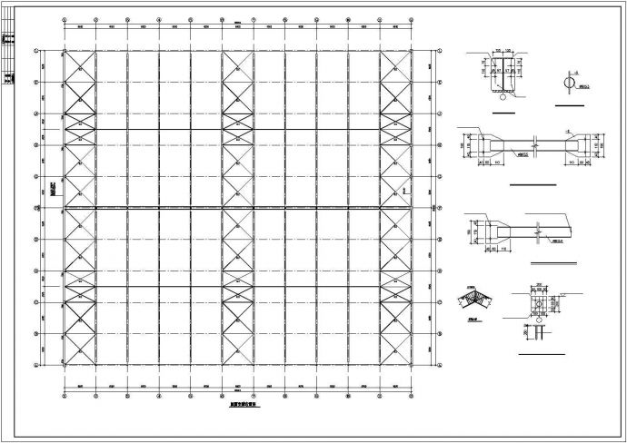 某单层钢结构门式刚架厂房CAD图纸_图1