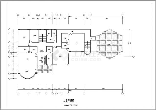 某6班 3层1685.5平米幼儿园建筑方案设计cad图纸-图一