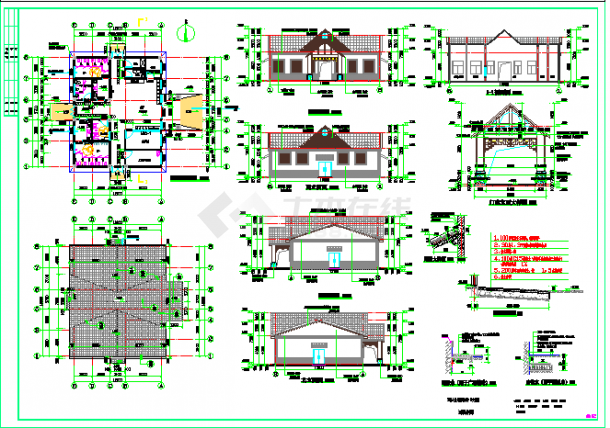 泗洪县烈士陵园东侧公共厕所建筑图-图二