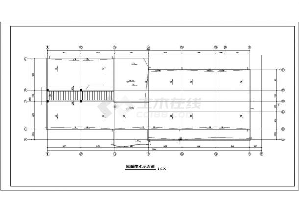 某小学四层框架结构教学楼（3786.78平方米）设计cad建筑施工图（含设计说明）-图一