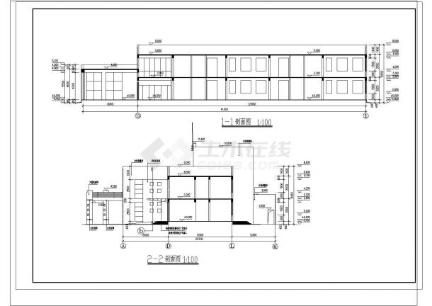 2层1123.36平米砖混结构幼儿园建筑施工图（节点大样 建筑设计说明）-图一