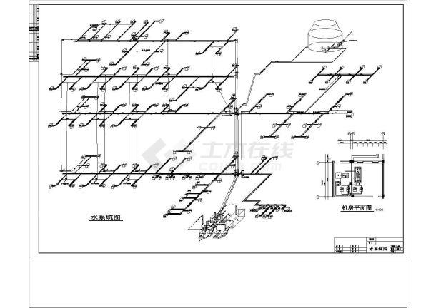 新疆某宾馆空调详细设计cad施工图纸-图二