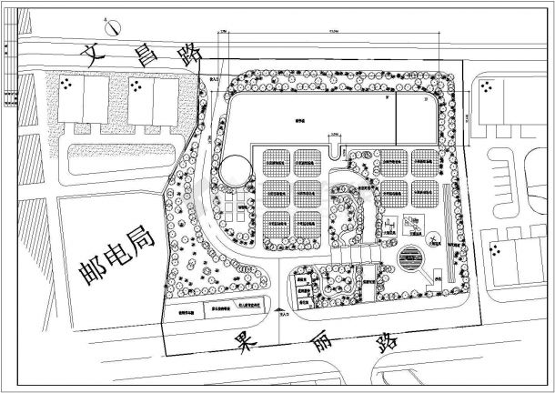 某12班3层3176.5平米镇中心幼儿园设计cad全套建施图纸（含设计说明）-图二