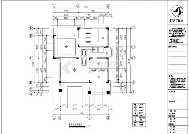 【杭州】某地精品别墅及屋顶花园全套设计施工cad图-图一