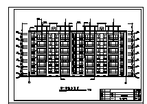 3000平米地上六层框架结构住宅楼建筑施工cad图(带地下室设计，共十五张)-图一