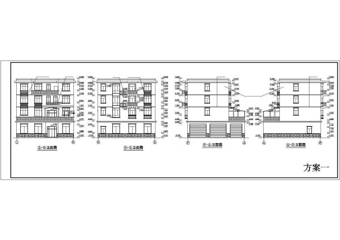 私人别墅设计CAD建筑方案图_图1