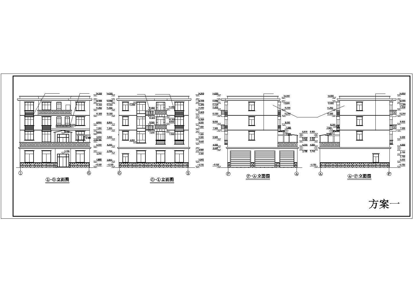 私人别墅设计CAD建筑方案图