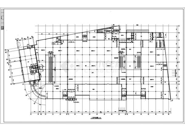 某大型商场设计方案综合体含住宅CAD框架结构施工图纸-图二
