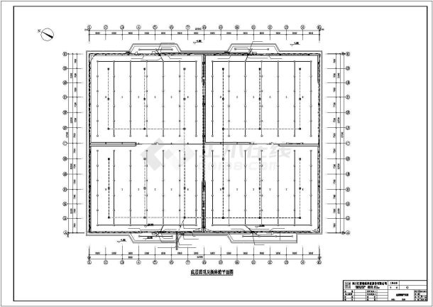 盐城市某大型物流园钢结构仓库全套电气系统设计CAD图纸-图二