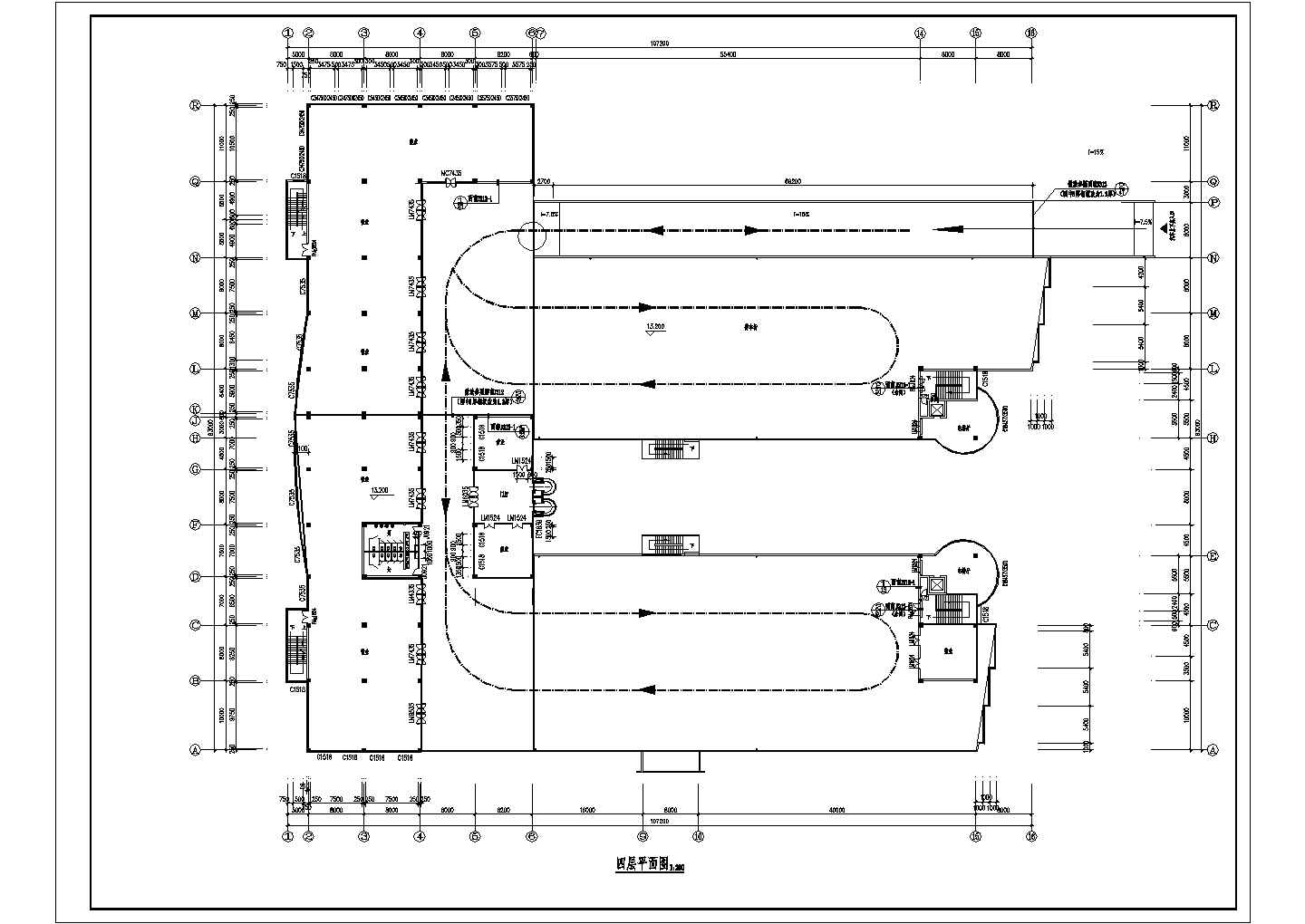 某商业广场平立面设计CAD建筑构造全套图