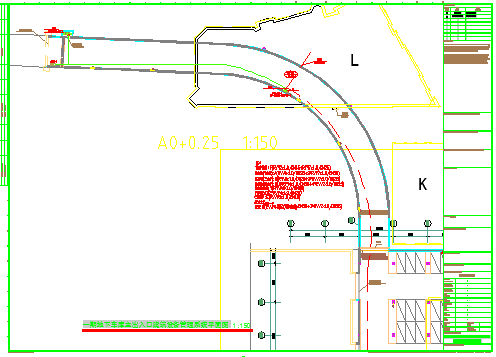 某地下车库主出入口工程设备管理CAD系统平面图-图一