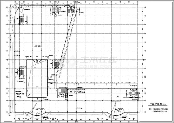 某大型商场超市CAD建筑构造设计完整施工图-图一